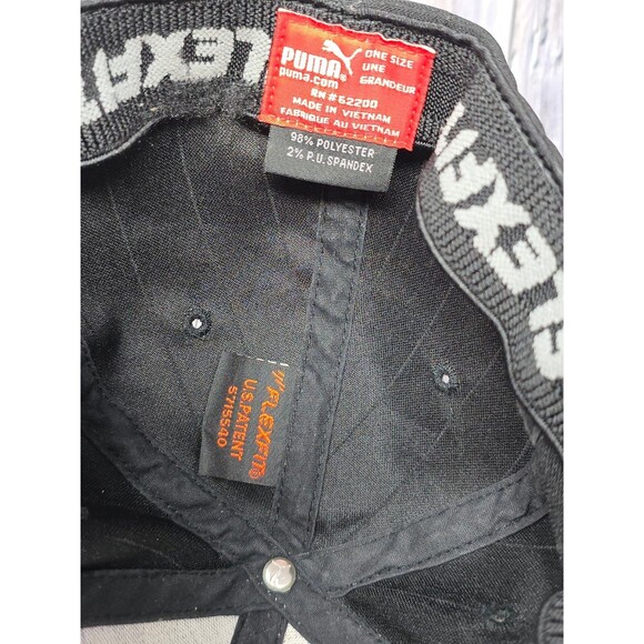 PUMA Golf Flexfit Fitted 6 7/8 - 7 1.4 Black Fashion Hat Cap RN #62200  Hat Cap - Picture 8 of 8